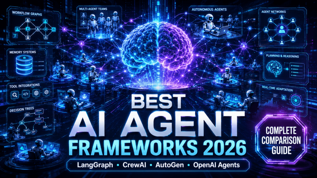 best AI agent frameworks 2026 overview illustration