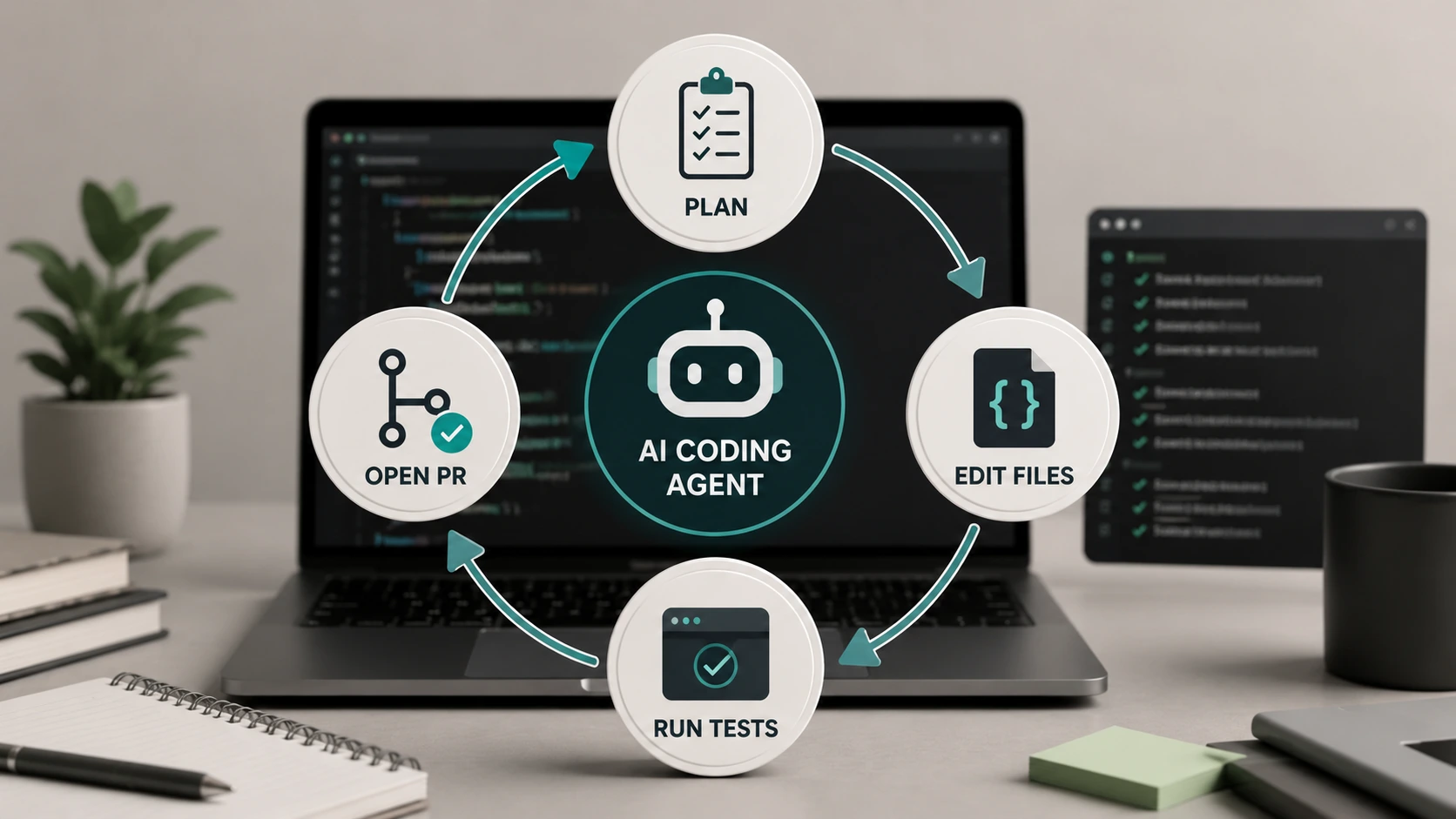 Side-by-side comparison of coding assistant autocomplete versus AI coding agent workflow