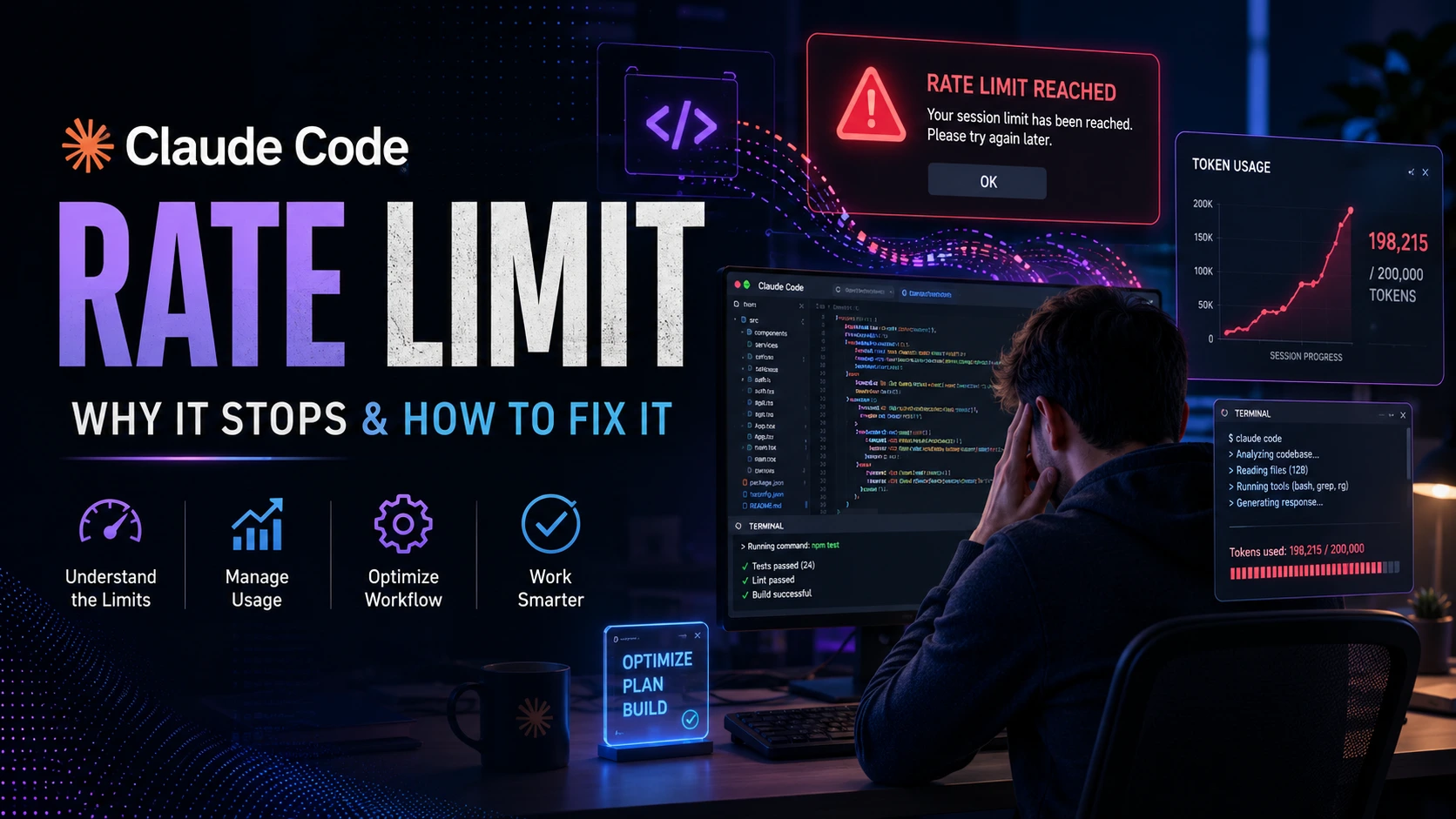 Claude Code rate limit error message developer session stopped