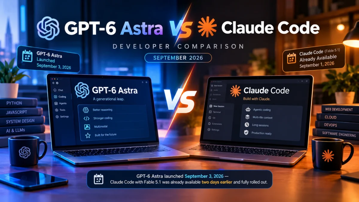 GPT-6 Astra vs Claude Code developer comparison September 2026
