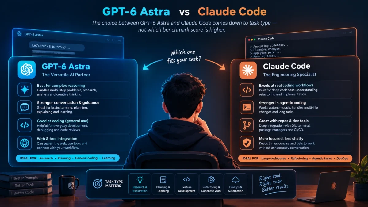 developer choosing between GPT-6 Astra Codex and Claude Code workflow decision
