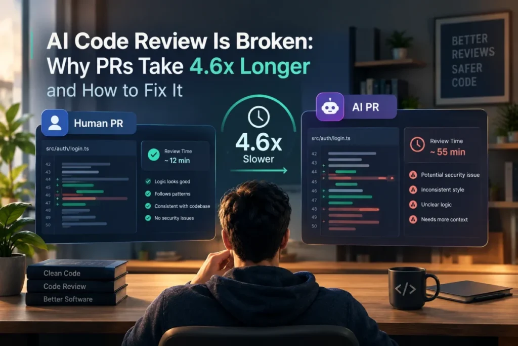 AI code review pull request takes longer than human code 2026