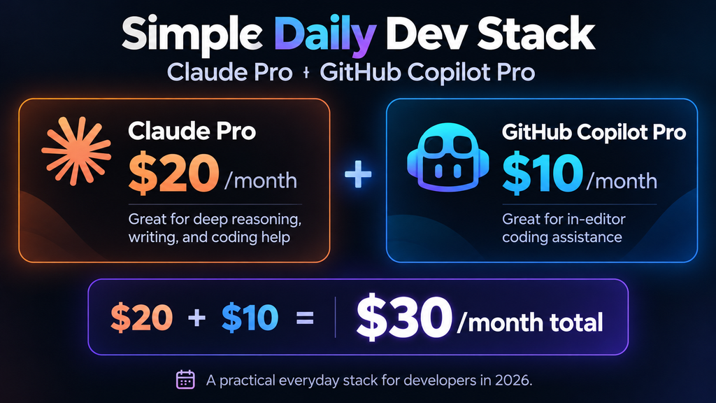Claude Code vs Cursor daily setup with GitHub Copilot Pro added for 30 dollars a month
